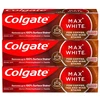 Colgate Max Baltas Coffee, Tea, Wine Dantų pasta Trio - Pasta na zuby 75ml