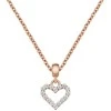 Daniel Wellington Auksuotas širdies formos pakabukas su skaidriais kristalais „Charms DW00400427“