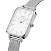 Laikrodis Daniel Wellington Quadro 20X26 Pressed Sterling S Baltas DW00100438