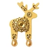 Deers Miss Goldie deer mini brooch