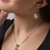 Delicate Hidden Passion earrings with pink Lampglas pearl ECH1/CHI
