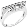 Diesel Steel unisex ring with crystals DX1629040
