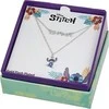 Disney „Stitch Lilo“ ir „Stitch“ dvigubi sidabriniai karoliai NS00059SRHL-17.CS (grandinė, pakabukas)