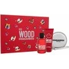 Rinkinys moterims Dsquared2 Red Wood: EDT, 100 ml + dušo želė, 100 ml + piniginė