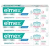 Elmex Dantų pasta Sensitive Sensitivity + Gum Strength Whitening 3 x 75 ml