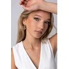 Emily Westwood Auksuoti koralo formos auskarai Camilla EWE250217G