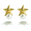 Emily Westwood Gold-plated earrings with pearl Starfish EWE260691G