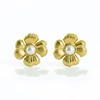 Emily Westwood Gold-plated earrings with pearl Flowers EWE260723G