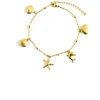 Emily Westwood Gold-plated steel anklet with pendants Elaris EWA260662G