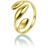 Emily Westwood Modern auksinis-plated steel ring EWR260698G