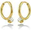 Emily Westwood Timeless auksinis-plated rings with crystals EWE260829G