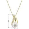 Evolution Group Charming auksinis pakabukas with real pearl and dazzling diamonds 92PB00051
