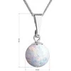 Evolution Group Charming sidabrinis pakabukas with synthetic baltas opal 12050.1