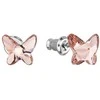Evolution Group Auskarai su rausvai oranžiniais Swarovski kristalais Butterfly 51048.3 rose peach