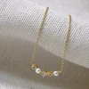 Evolution Group Elegant auksinis-plated pakabukas with zircons and pearls 22057.1