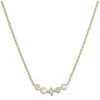 Evolution Group Elegant auksinis-plated pakabukas with zircons and pearls 22057.1