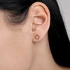 Evolution Group Gold-plated steel earrings Four-leaf clovers 41006.1