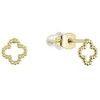 Evolution Group Gold-plated steel earrings Four-leaf clovers 41006.1