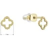 Evolution Group Gold-plated steel earrings Four-leaf clovers 41006.1