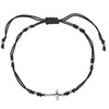 Evolution Group Juodas textile bracelet with cross 13023.3 juodas