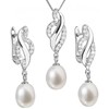 Evolution Group Luxury sidabrinis rinkinys su tikrais perlais Pavon 29021.1
