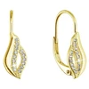 Evolution Group Matching auksinis-plated earrings Waves with zircons 11542.1/AU