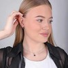 Evolution Group Romantiški sidabriniai auskarai Širdelė su tikru granatu 11496.3