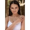 Evolution Group Jewelry set á la Kate Middleton 39107.3 light turquoise (earrings, pendant)