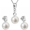 Evolution Group Sidabrinis jewelry set with genuine Pavona pearls 29035.1B (earrings, pakabukas, pendant)