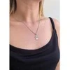 Evolution Group Sidabrinis angelo karoliai su Swarovski kristalu 32077.1