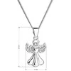 Evolution Group Sidabrinis angelo karoliai su Swarovski kristalu 32077.1