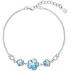 Evolution Group Sidabrinis bracelet with Swarovski Mėlyna crystals 33112.3