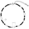 Evolution Group Sidabrinis bracelet with pearls and spinels 13113.3