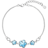 Evolution Group Sidabrinis bracelet with Swarovski Mėlyna crystals 33112.3