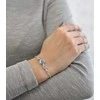 Evolution Group Sidabrinis bracelet with Swarovski Mėlyna crystals 33112.3