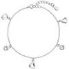 Evolution Group Sidabrinė apyrankė su Swarovski kristalais balta širdelė 33110.1