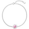 Evolution Group Sidabrinis apyrankė su Swarovski kristalu 33117.3 Rožė