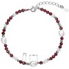 Evolution Group Sidabrinis bracelet with pearls and garnets 13113.3