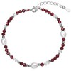 Evolution Group Sidabrinis bracelet with pearls and garnets 13113.3