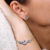 Evolution Group Sidabrinis bracelet with Swarovski Mėlyna crystals 33112.3