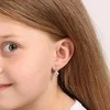 Evolution Group Sidabrinis vaikiški auskarai su fuksijos cirkoniais 11175.3