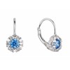 Evolution Group Sidabrinis girl´s earrings with zircons 11474.3 aqua