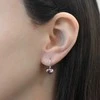Evolution Group Sidabrinis širdies auskarai su Swarovski 31299.3