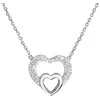 Evolution Group Sidabrinis heart pakabukas with Swarovski 32032.1