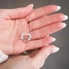 Evolution Group Sidabrinis heart pakabukas with Swarovski 32032.1