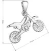 Evolution Group Sidabrinis pakabukas Motociklas 64015