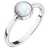 Evolution Group Sidabrinis ring with baltas opal 15001.1 baltas