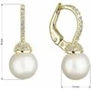 Evolution Group putojantis Geltona Gold Real Pearl Dangle auskarai 91P00022