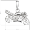 Evolution Group Stilingas sidabrinis pakabukas „Motociklas“ 64008