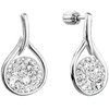 Evolution Group Timeless sidabrinis auskarai su Swarovski 31305.1